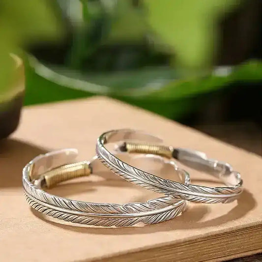 « Je serai toujours là avec toi » Bracelet à plumes