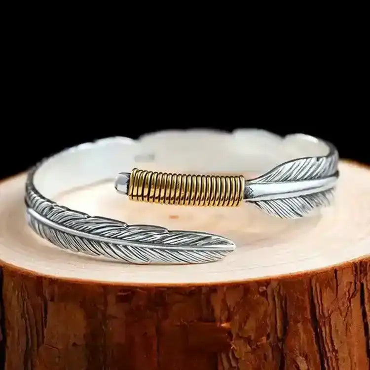 « Je serai toujours là avec toi » Bracelet à plumes